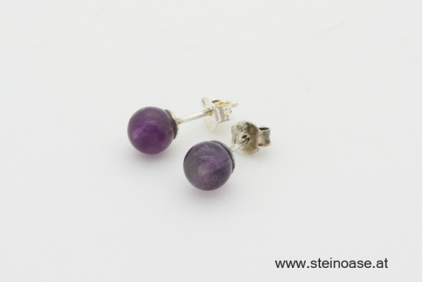 Ohrstecker Amethyst  Silber 6mm